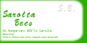 sarolta becs business card